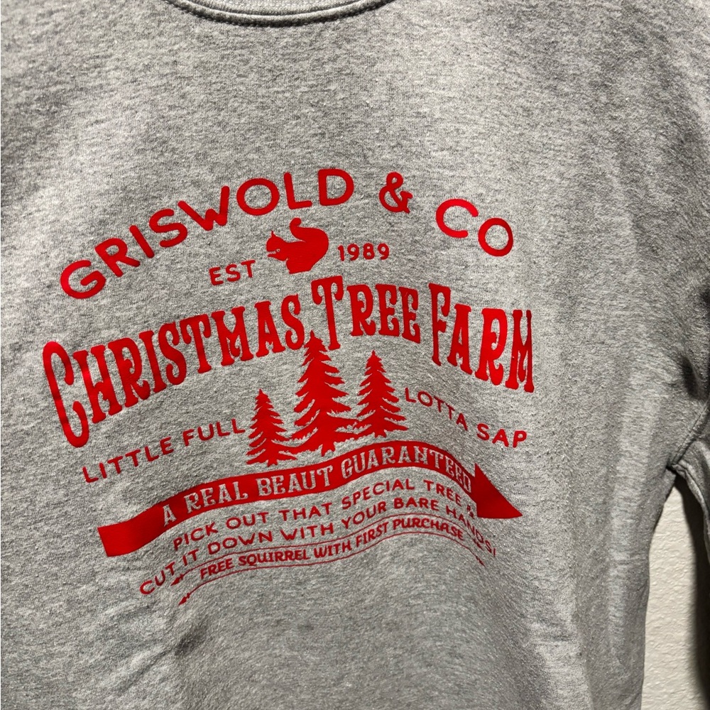 Gray Christmas Tree Farm Women’s Sweatshirt